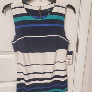 NWT Chaps Striped Sheath Dress